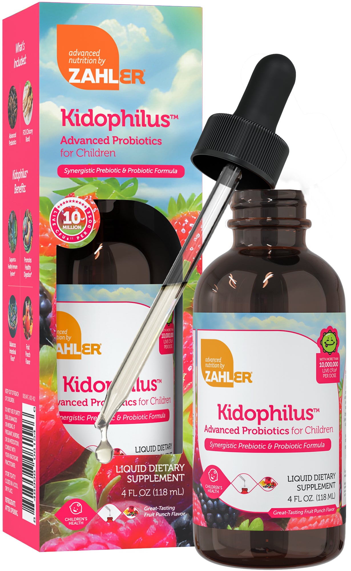 Zahler Kidophilus Liquid, Advanced Kids Probiotic, Liquid Drops