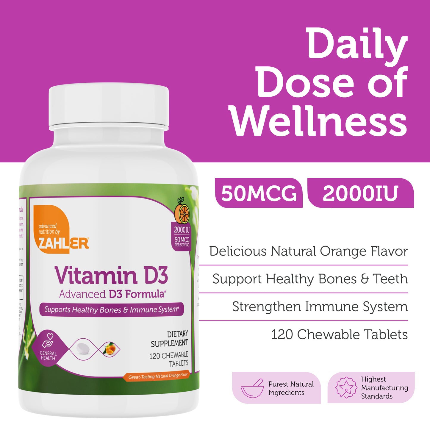Vitamin D3 Chewable 2000 IU