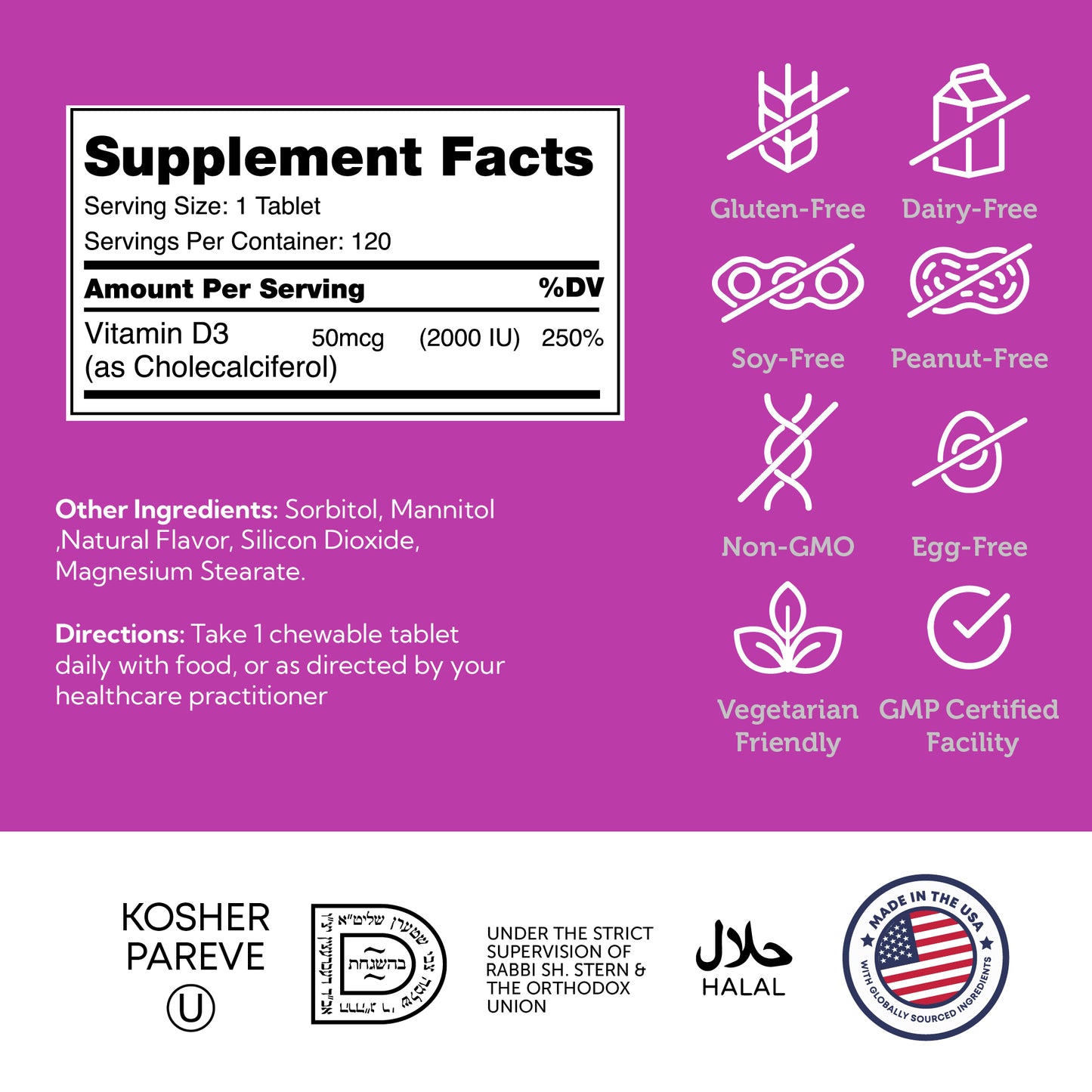 Vitamin D3 Chewable 2000 IU