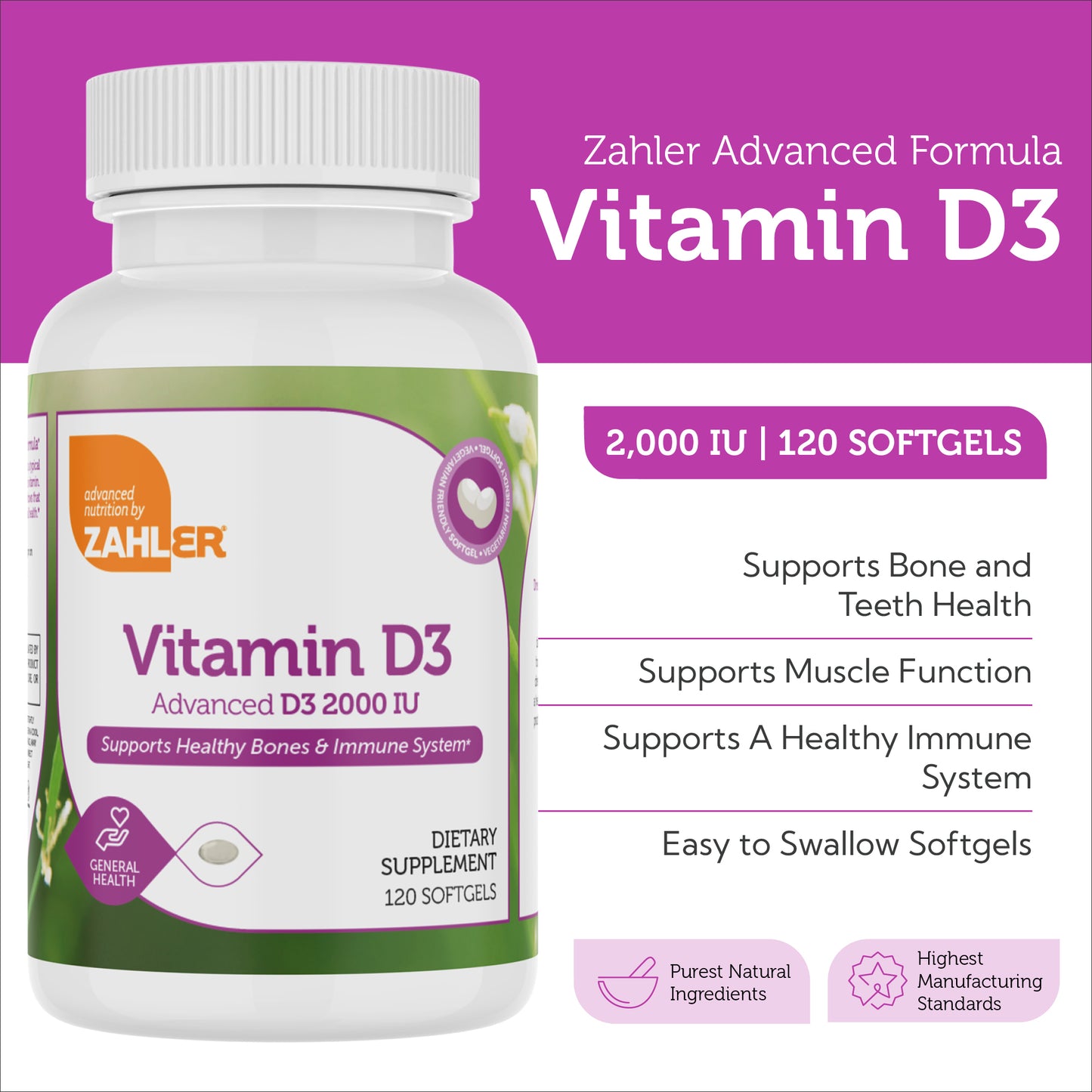 Vitamin D3 Softgels 2000 IU