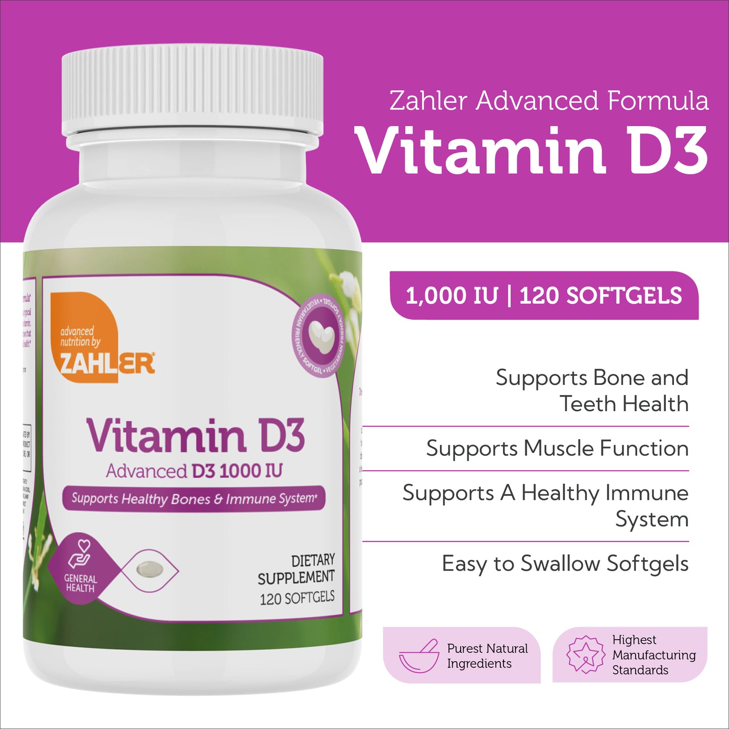 Vitamin D3 Softgels 1000 IU