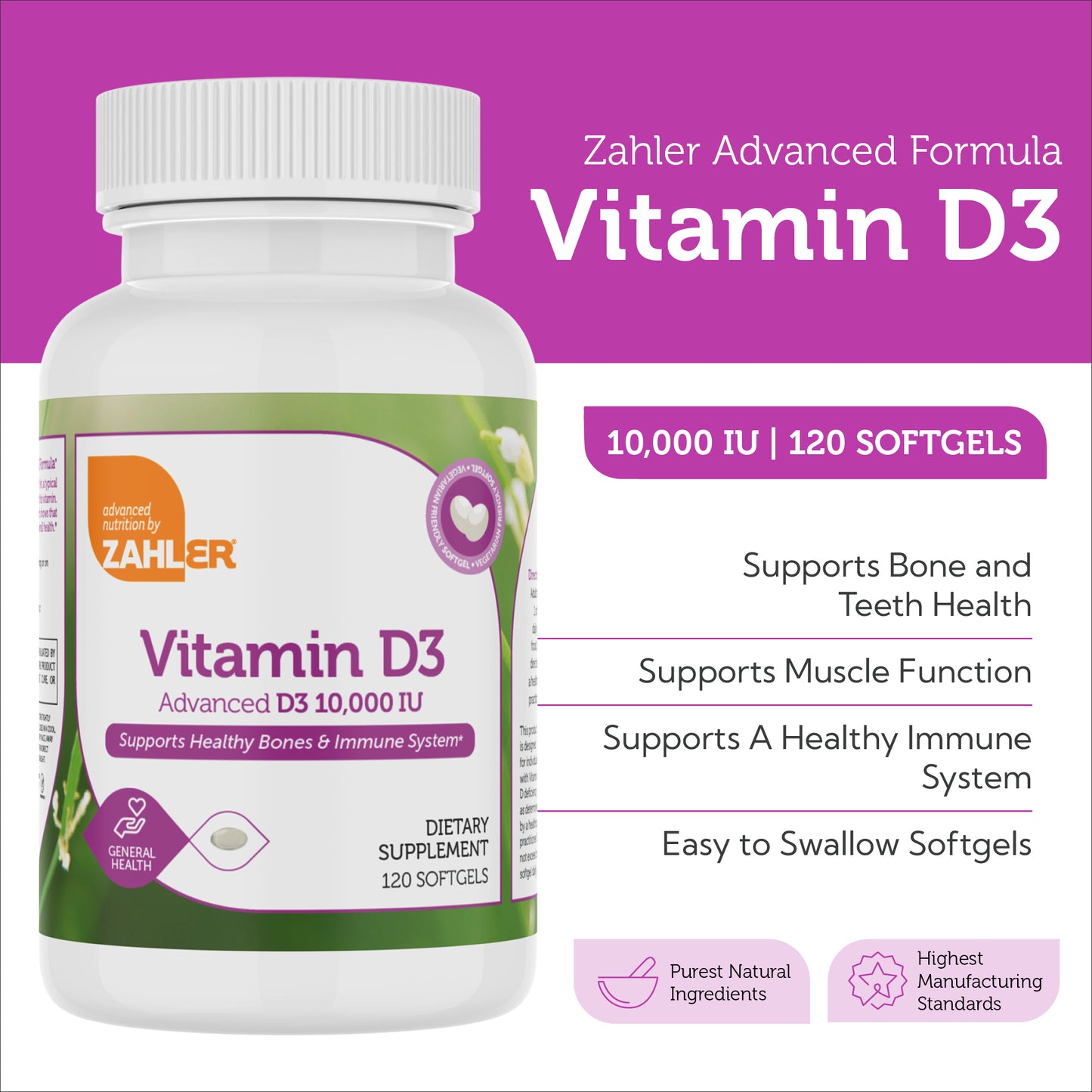 Vitamin D3 Softgels 10,000 IU