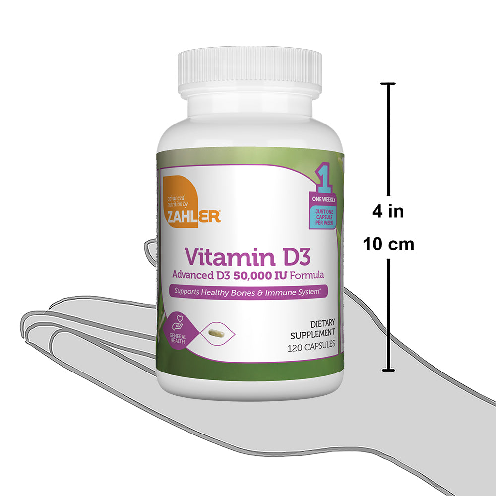 Cápsulas de vitamina D3 50.000 UI