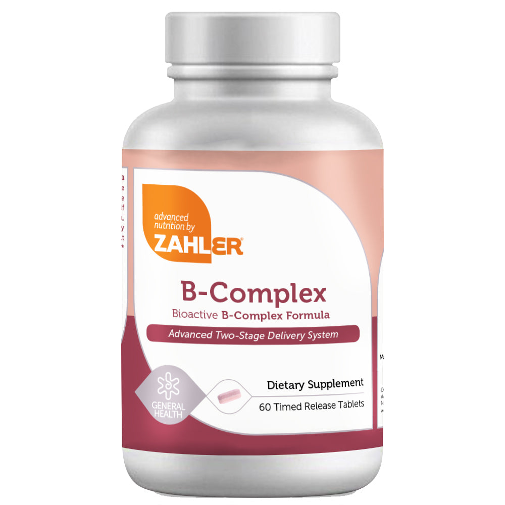 Zahler B Complex, Bioactive B-Complex Vitamins w Folate Timed