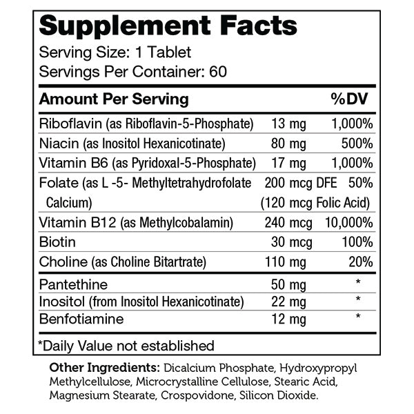 Zahler B Complex, Bioactive B-Complex Vitamins W Folate Timed Release ...