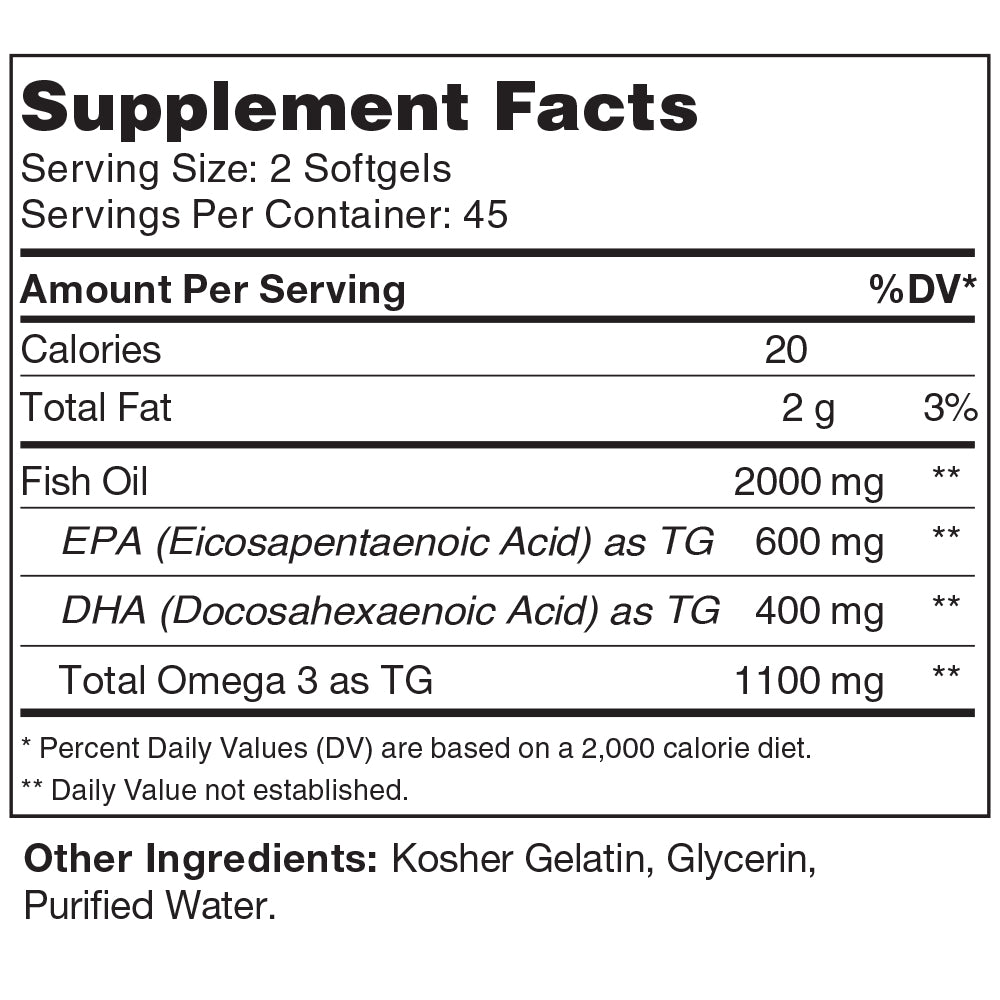 Zahler Omega 3 Advanced Omega 3 Fish Oil Supplement Contains EPA